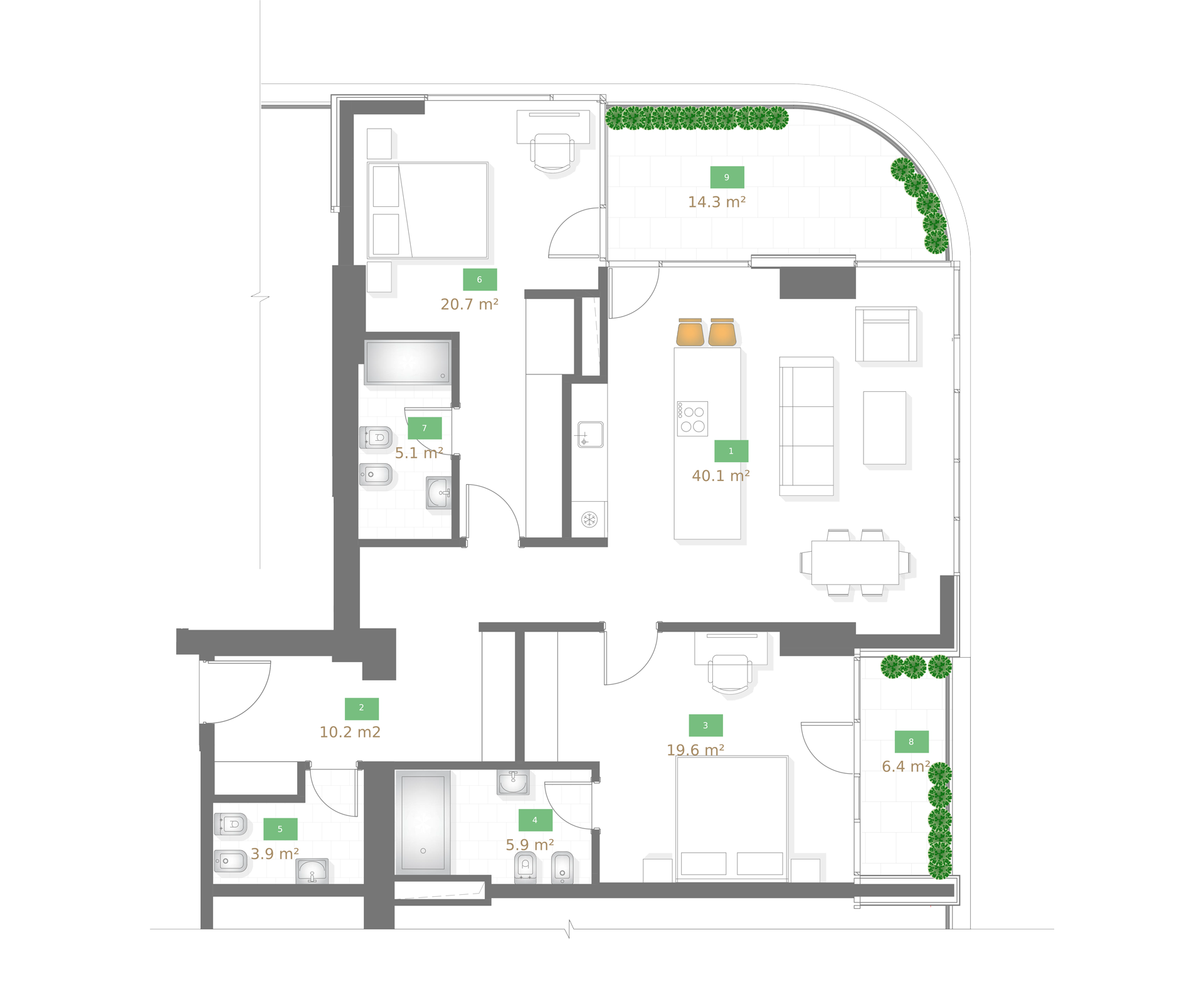 Apartment Tbilisi Gardens Designer Apartments in the Middle of a Park